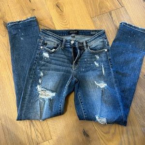 Judy Blue boyfriend fit distressed jeans size 0/24